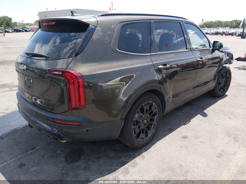 2022 Kia Telluride VIN 5XYP5DHC9NG217697 IAAI salvage auction — FRONT END, Salvage Title, sold $1,950 on 2026-07-30 (photo 4)