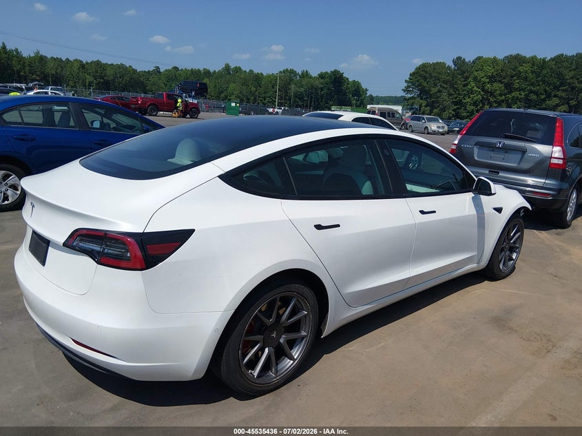2021 Tesla Model 3 VIN 5YJ3E1EA7MF026107 IAAI salvage auction — FRONT END, Salvage (North Carolina), sold $7,825 on 2026-07-29 (photo 4)