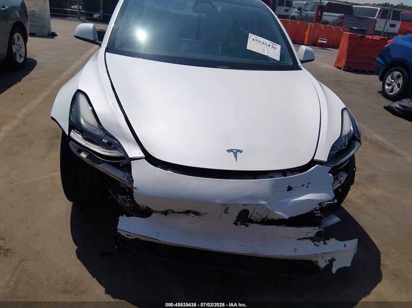 2021 Tesla Model 3 VIN 5YJ3E1EA7MF026107 IAAI salvage auction — FRONT END, Salvage (North Carolina), sold $7,825 on 2026-07-29 (photo 6)