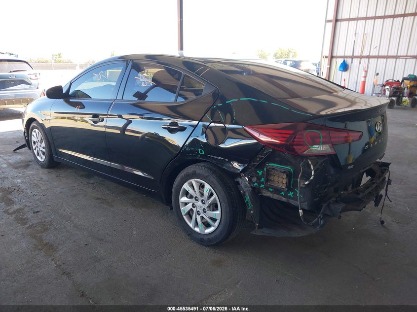 2019 Hyundai Elantra VIN KMHD74LF6KU796071 IAAI salvage auction — REAR END, Salvage (California), sold $2,500 on 2026-07-30 (photo 3)