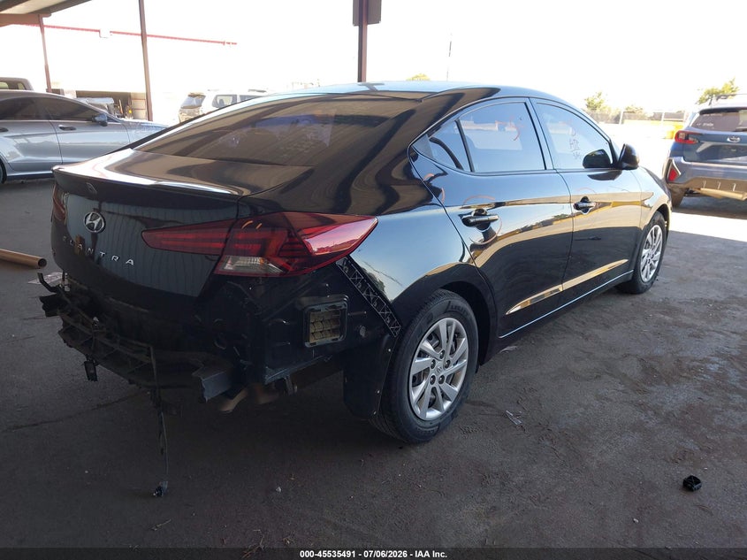 2019 Hyundai Elantra VIN KMHD74LF6KU796071 IAAI salvage auction — REAR END, Salvage (California), sold $2,500 on 2026-07-30 (photo 4)