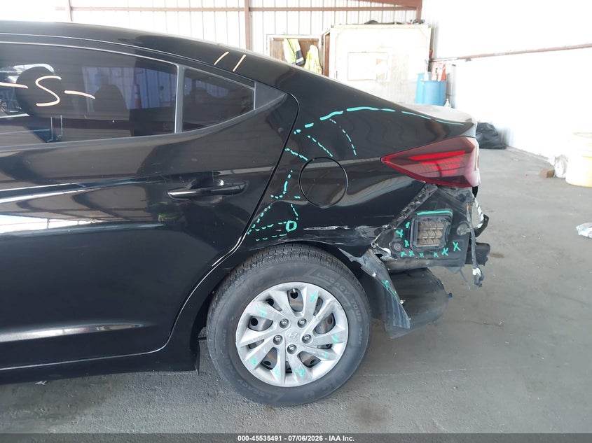 2019 Hyundai Elantra VIN KMHD74LF6KU796071 IAAI salvage auction — REAR END, Salvage (California), sold $2,500 on 2026-07-30 (photo 6)