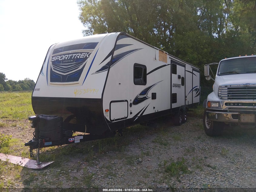 2019 Kz Sport trek 327v1k travel trailer VIN 4EZT13220K8053035 IAAI salvage auction — SIDE, Junk Bill Of Sale Mv2459 (Wisconsin), sold $2,900 on 2026-07-23 (photo 2)