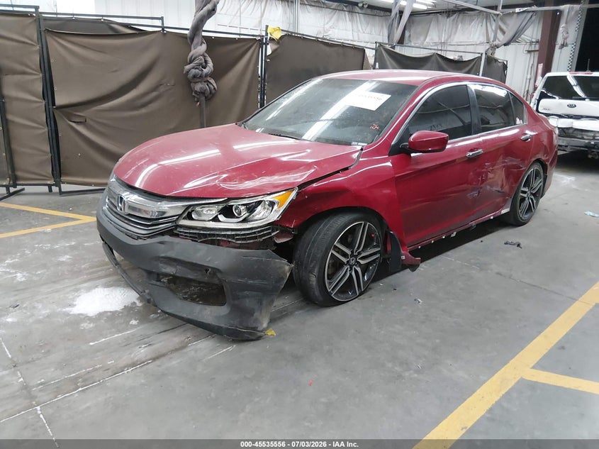 2016 Honda Accord VIN 1HGCR2F58GA080896 IAAI salvage auction — SIDE, Salvage Title, sold $2,050 on 2026-07-28 (photo 2)