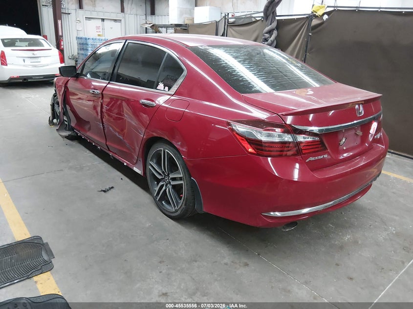2016 Honda Accord VIN 1HGCR2F58GA080896 IAAI salvage auction — SIDE, Salvage Title, sold $2,050 on 2026-07-28 (photo 3)