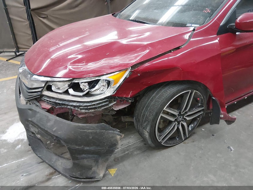 2016 Honda Accord VIN 1HGCR2F58GA080896 IAAI salvage auction — SIDE, Salvage Title, sold $2,050 on 2026-07-28 (photo 6)