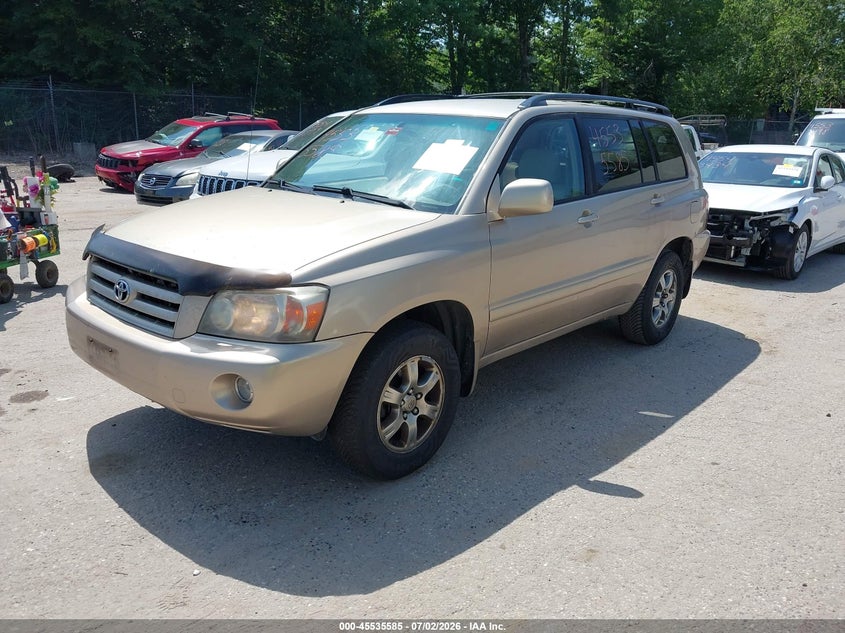 2005 Toyota Highlander VIN JTEEP21A250088024 IAAI salvage auction — NORMAL WEAR, Original (Maine), sold $725 on 2026-07-27 (photo 2)