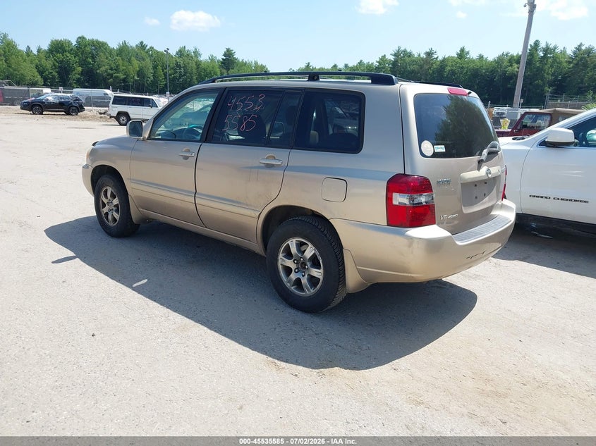 2005 Toyota Highlander VIN JTEEP21A250088024 IAAI salvage auction — NORMAL WEAR, Original (Maine), sold $725 on 2026-07-27 (photo 3)