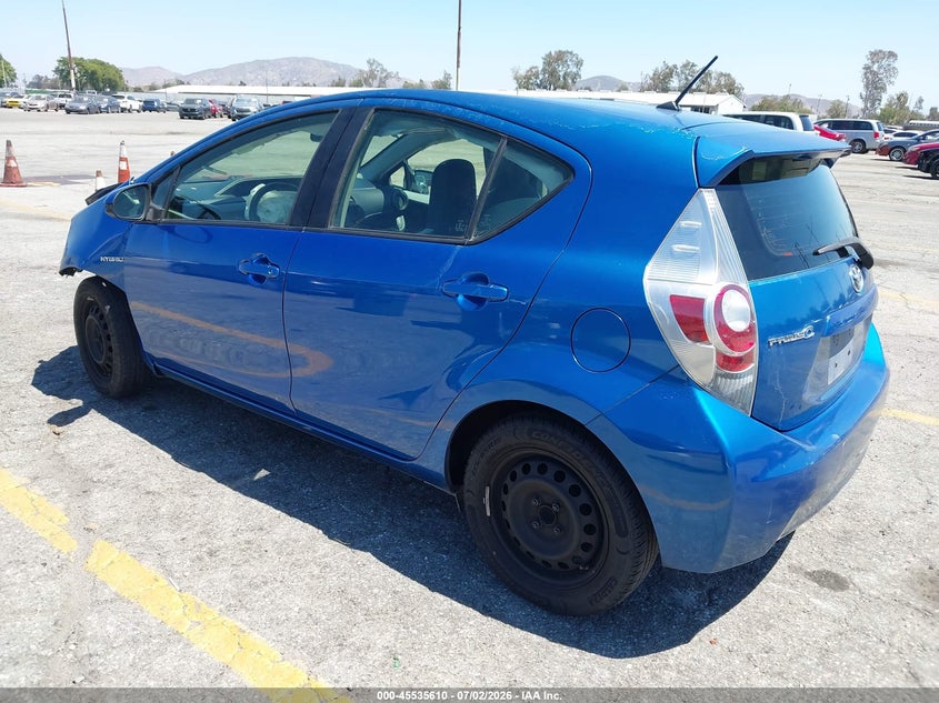2014 Toyota Prius c VIN JTDKDTB35E1565819 IAAI salvage auction — FRONT END, Salvage (California), sold $25 on 2026-07-28 (photo 3)