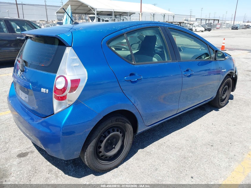 2014 Toyota Prius c VIN JTDKDTB35E1565819 IAAI salvage auction — FRONT END, Salvage (California), sold $25 on 2026-07-28 (photo 4)