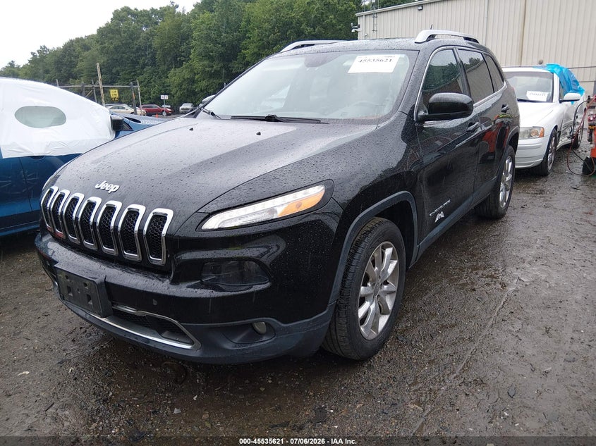 2015 Jeep Cherokee VIN 1C4PJMDS9FW774123 IAAI salvage auction — NORMAL WEAR, Clear (Massachusetts), sold $699 on 2026-08-10 (photo 2)