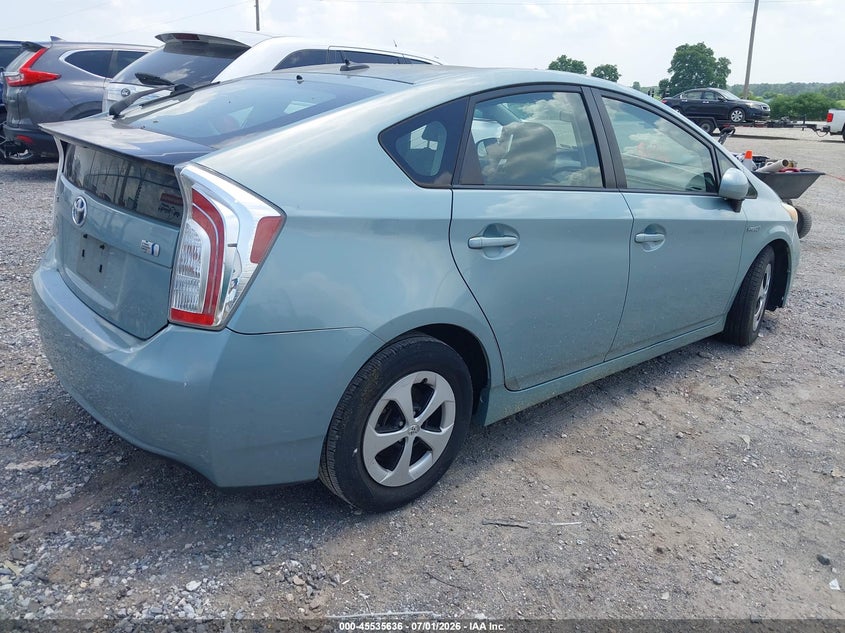 2012 Toyota Prius VIN JTDKN3DU3C1483085 IAAI salvage auction — NORMAL WEAR, Clear (Pennsylvania), sold $25 on 2026-07-08 (photo 4)