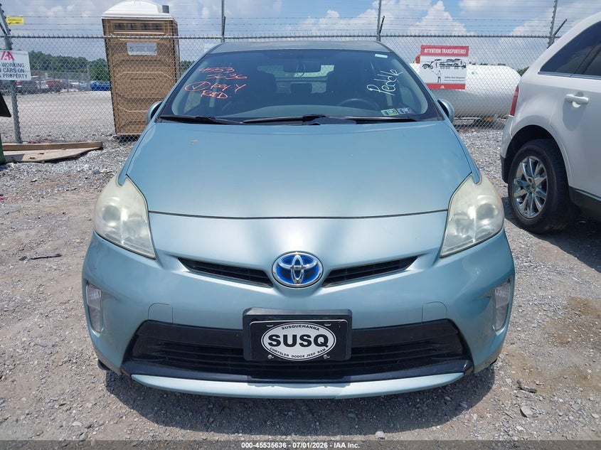 2012 Toyota Prius VIN JTDKN3DU3C1483085 IAAI salvage auction — NORMAL WEAR, Clear (Pennsylvania), sold $25 on 2026-07-08 (photo 6)