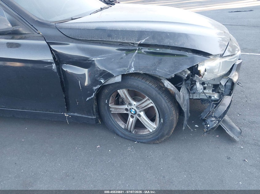 2014 BMW 3 series VIN WBA3C1C50EK117023 IAAI salvage auction — RIGHT FRONT, Salvage Certificate (California), sold $750 on 2026-07-10 (photo 6)