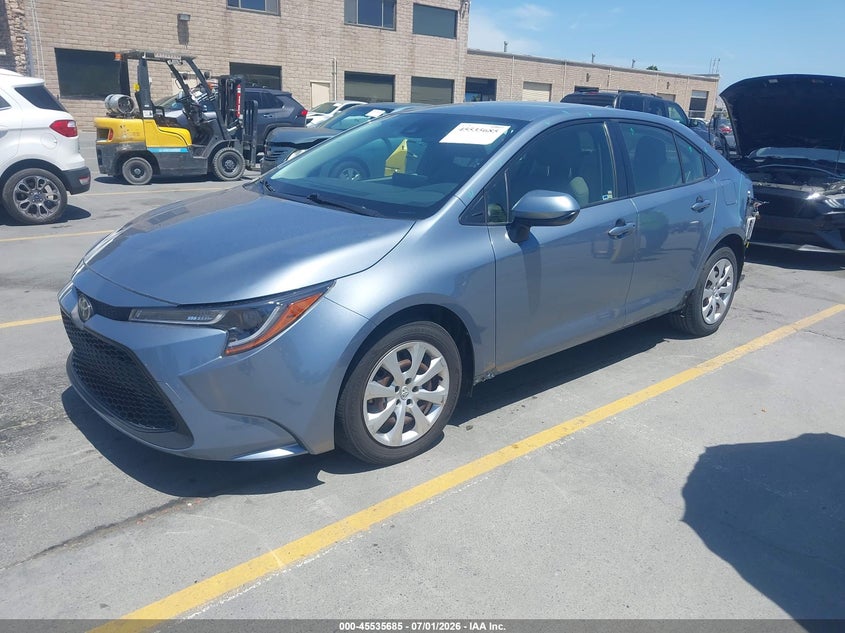 2022 Toyota Corolla VIN JTDEPMAE2NJ207607 IAAI salvage auction — REAR END, Salvage Title, sold $4,550 on 2026-07-20 (photo 2)
