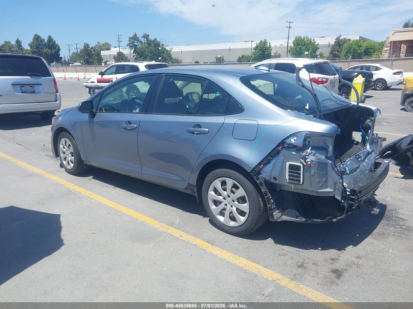 2022 Toyota Corolla VIN JTDEPMAE2NJ207607 IAAI salvage auction — REAR END, Salvage Title, sold $4,550 on 2026-07-20 (photo 3)