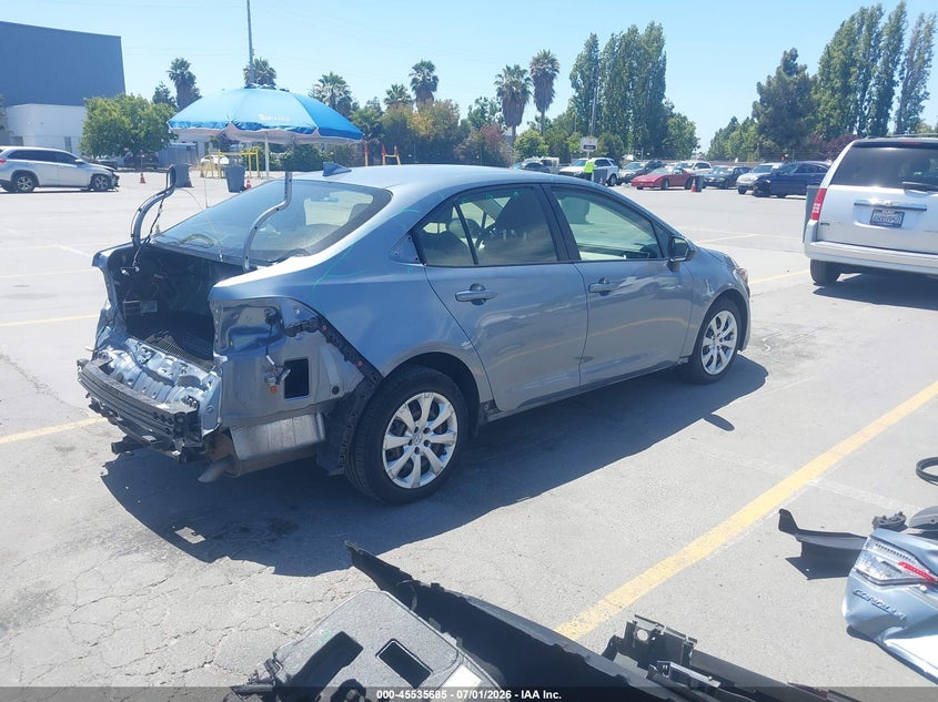 2022 Toyota Corolla VIN JTDEPMAE2NJ207607 IAAI salvage auction — REAR END, Salvage Title, sold $4,550 on 2026-07-20 (photo 4)