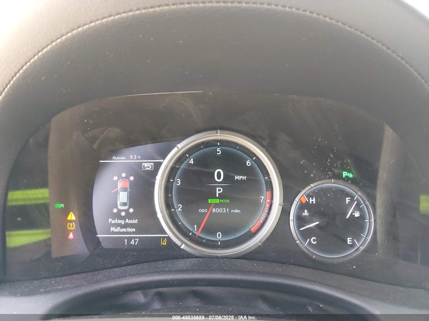 2018 Lexus Gs VIN JTHBZ1BL7JA015391 IAAI salvage auction — LEFT FRONT, Salvage (California), sold $8,500 on 2026-07-29 (photo 7)
