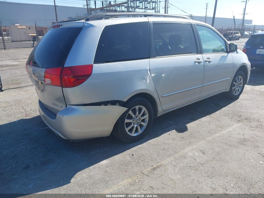 2004 Toyota Sienna VIN 5TDZA23C94S017226 IAAI salvage auction — REAR END, Salvage (California), sold $475 on 2026-07-18 (photo 4)
