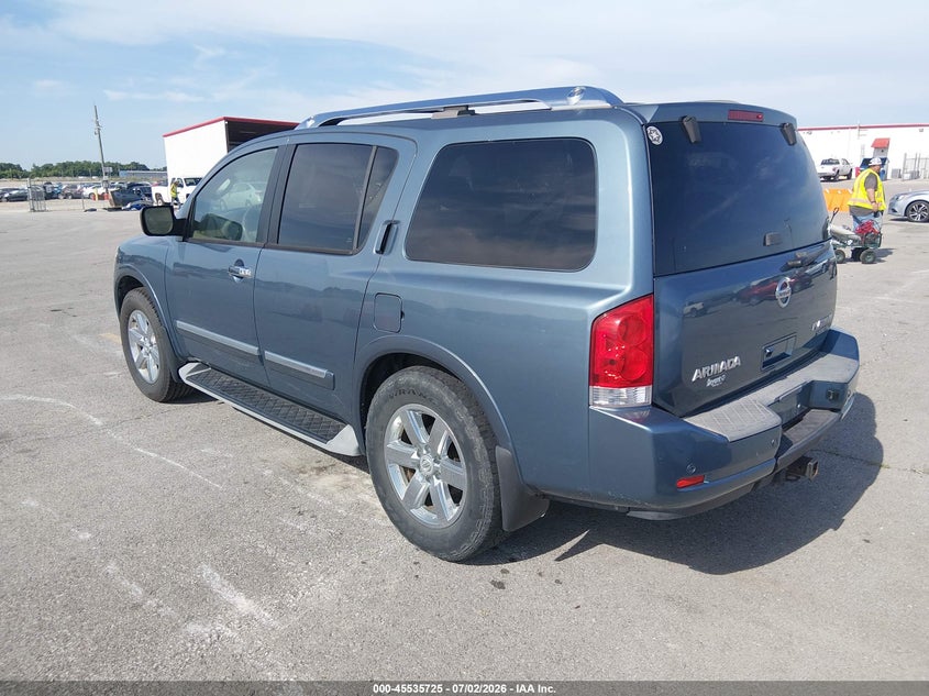 2011 Nissan Armada VIN 5N1BA0NE5BN608382 IAAI salvage auction — NORMAL WEAR, Clear (Missouri), sold $900 on 2026-07-09 (photo 3)