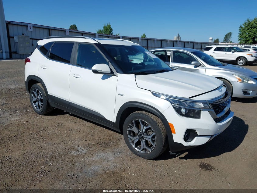 2022 Kia Seltos VIN KNDERCAA5N7302161 IAAI salvage auction — FRONT END, Bill Of Sale (Washington), sold $3,400 on 2026-07-28 (photo 1)