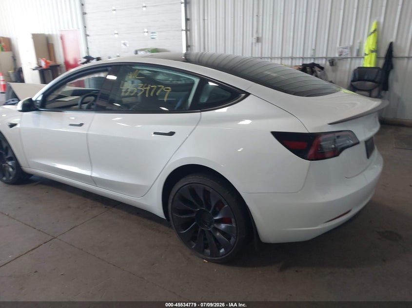 2023 Tesla Model 3 VIN 5YJ3E1EC5PF481267 IAAI salvage auction — FRONT END, Salvage Title, sold $7,600 on 2026-09-11 (photo 3)