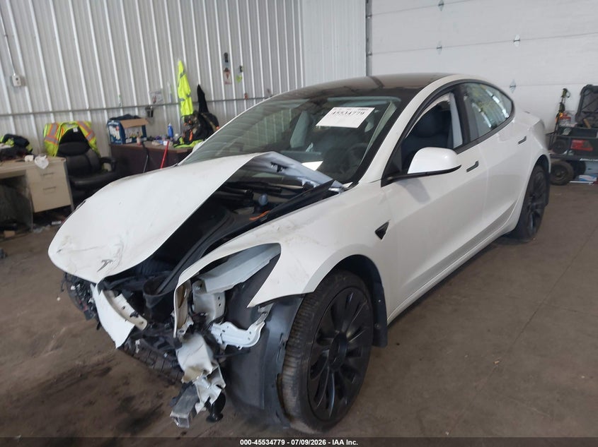 2023 Tesla Model 3 VIN 5YJ3E1EC5PF481267 IAAI salvage auction — FRONT END, Salvage Title, sold $7,600 on 2026-09-11 (photo 6)