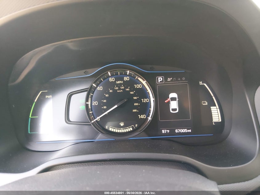 2019 Hyundai Ioniq hybrid VIN KMHC65LC4KU162672 IAAI salvage auction — NORMAL WEAR, Sf97 (California), sold $50 on 2026-07-30 (photo 7)