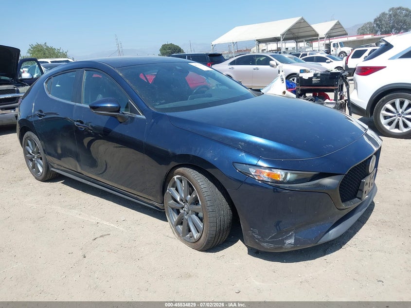 2022 Mazda 3 VIN JM1BPAKL1N1506441 IAAI salvage auction — LEFT REAR, Wait Title, sold $25 on 2026-07-31 (photo 1)