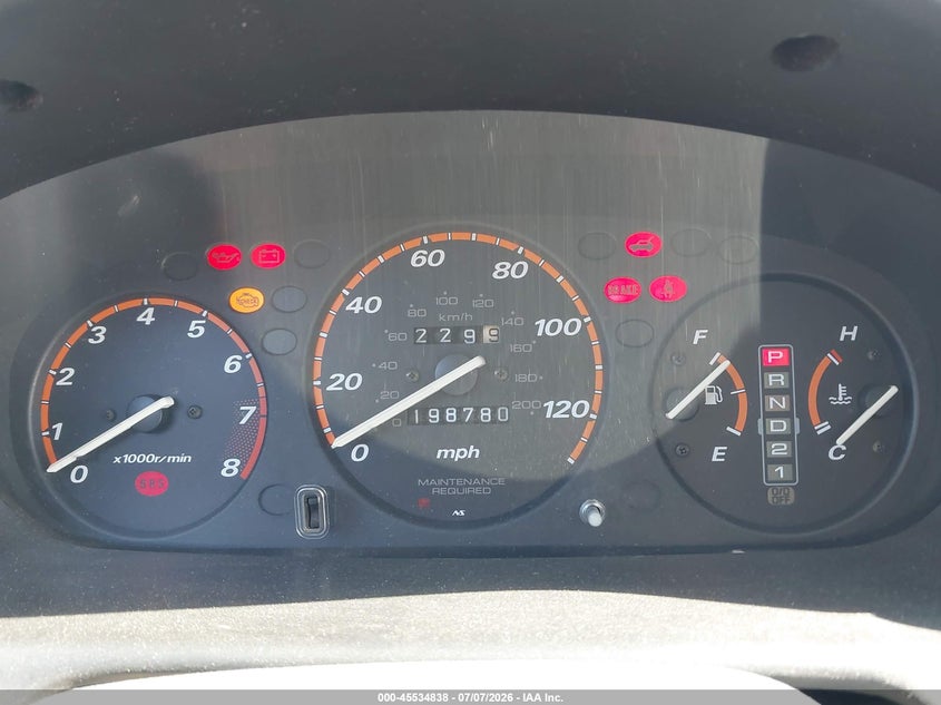 2001 Honda Cr-v VIN JHLRD28421S000590 IAAI salvage auction — NORMAL WEAR, Salvage Title - Dealer (California), sold $475 on 2026-07-14 (photo 7)