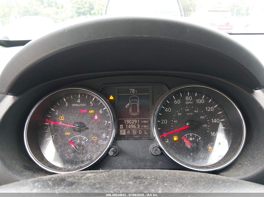 2013 Nissan Rogue sport VIN JN8AS5MV5DW657577 IAAI salvage auction — NORMAL WEAR, Clear (Alabama), sold $375 on 2026-07-20 (photo 7)