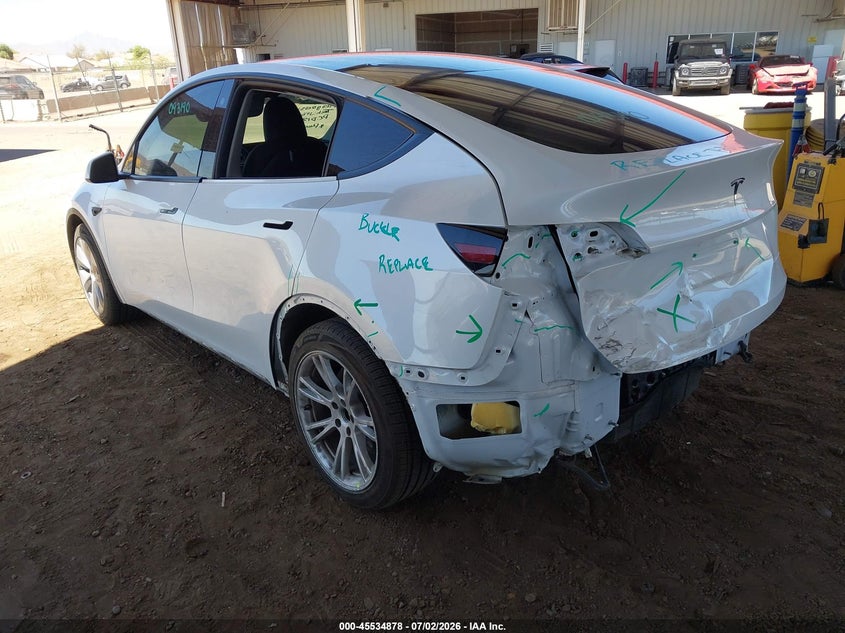 2023 Tesla Model y VIN 7SAYGDEE2PA093190 IAAI salvage auction — REAR END, Salvage (Arizona), sold $13,000 on 2026-07-16 (photo 3)