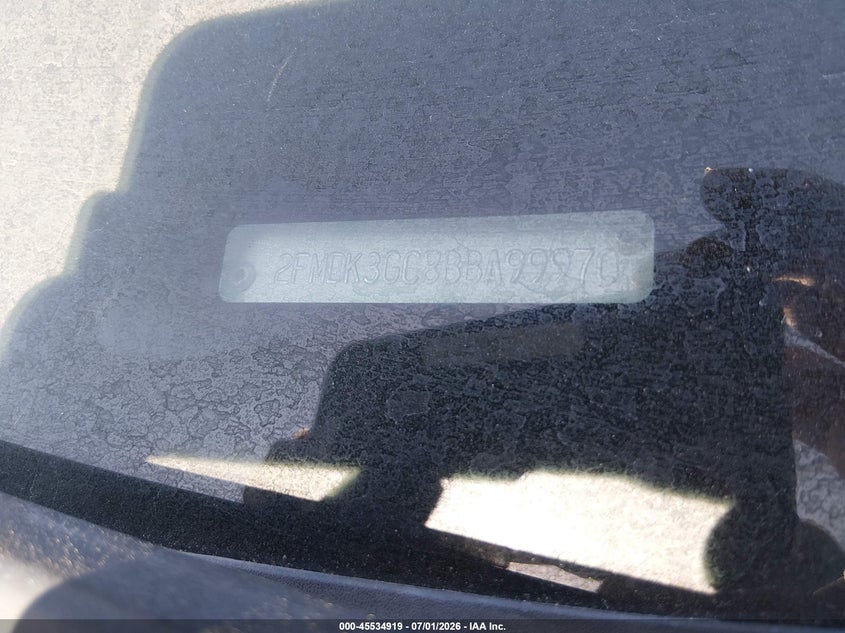 2011 Ford Edge VIN 2FMDK3GC8BBA99970 IAAI salvage auction — NORMAL WEAR, Clear (Nevada), sold $575 on 2026-07-09 (photo 9)