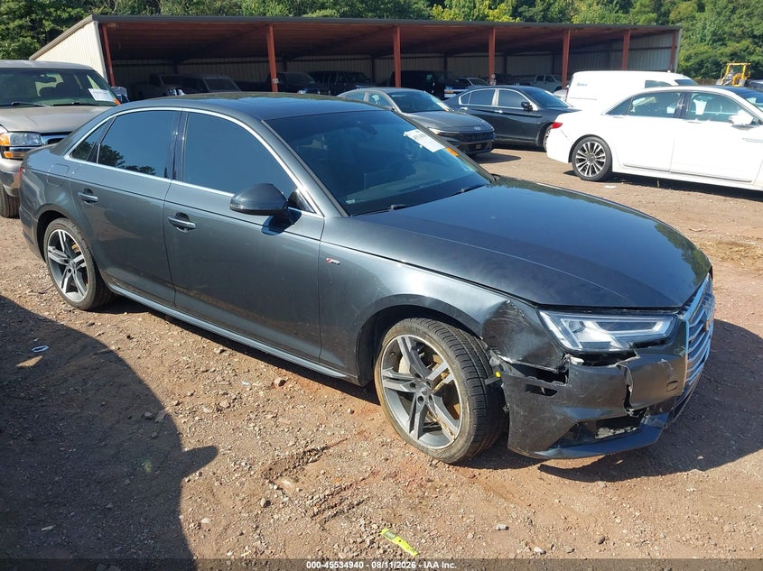 2018 Audi A4 VIN WAUENAF44JA155442 IAAI salvage auction — FRONT END, Salvage (Alabama), sold $5,700 on 2026-08-22 (photo 1)