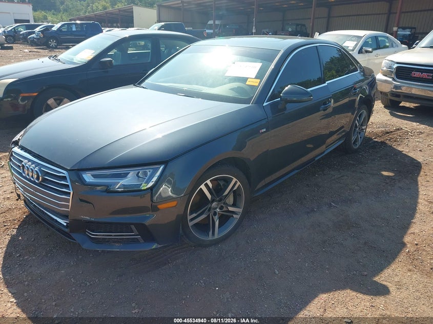 2018 Audi A4 VIN WAUENAF44JA155442 IAAI salvage auction — FRONT END, Salvage (Alabama), sold $5,700 on 2026-08-22 (photo 2)
