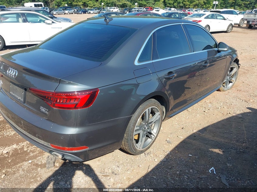 2018 Audi A4 VIN WAUENAF44JA155442 IAAI salvage auction — FRONT END, Salvage (Alabama), sold $5,700 on 2026-08-22 (photo 4)
