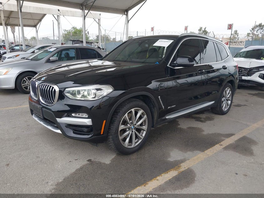 2018 BMW X3 VIN 5UXTR9C58JLD61606 IAAI salvage auction — RIGHT SIDE, Salvage (California), sold $8,000 on 2026-07-29 (photo 2)
