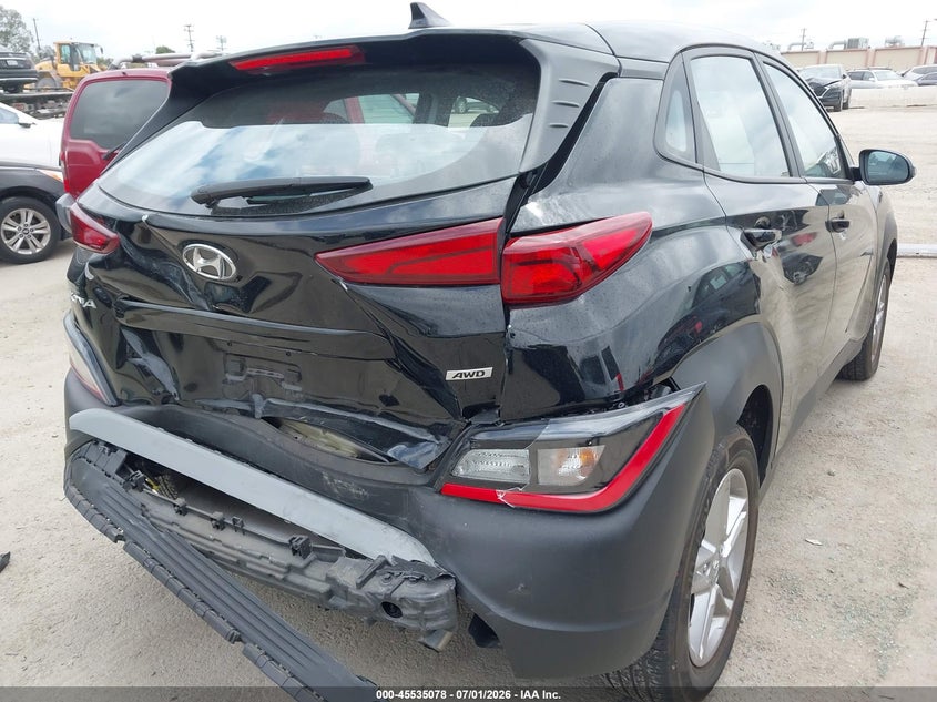 2023 Hyundai Kona VIN KM8K2CAB3PU058008 IAAI salvage auction — REAR END, Wait Title, sold $25 on 2026-09-28 (photo 6)
