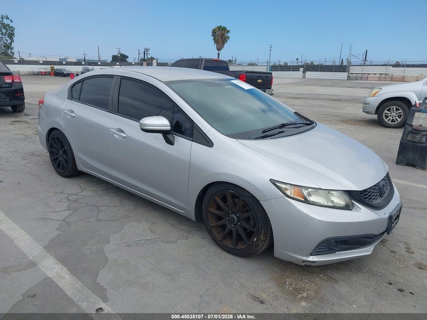 2014 Honda Civic VIN 19XFB2F57EE219944 IAAI salvage auction — LEFT SIDE, Salvage (California), sold $2,800 on 2026-07-22 (photo 1)