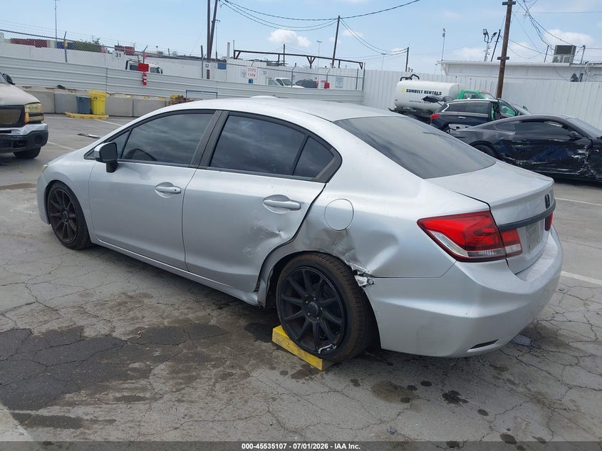 2014 Honda Civic VIN 19XFB2F57EE219944 IAAI salvage auction — LEFT SIDE, Salvage (California), sold $2,800 on 2026-07-22 (photo 3)