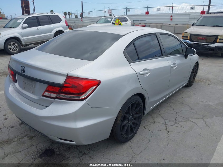 2014 Honda Civic VIN 19XFB2F57EE219944 IAAI salvage auction — LEFT SIDE, Salvage (California), sold $2,800 on 2026-07-22 (photo 4)