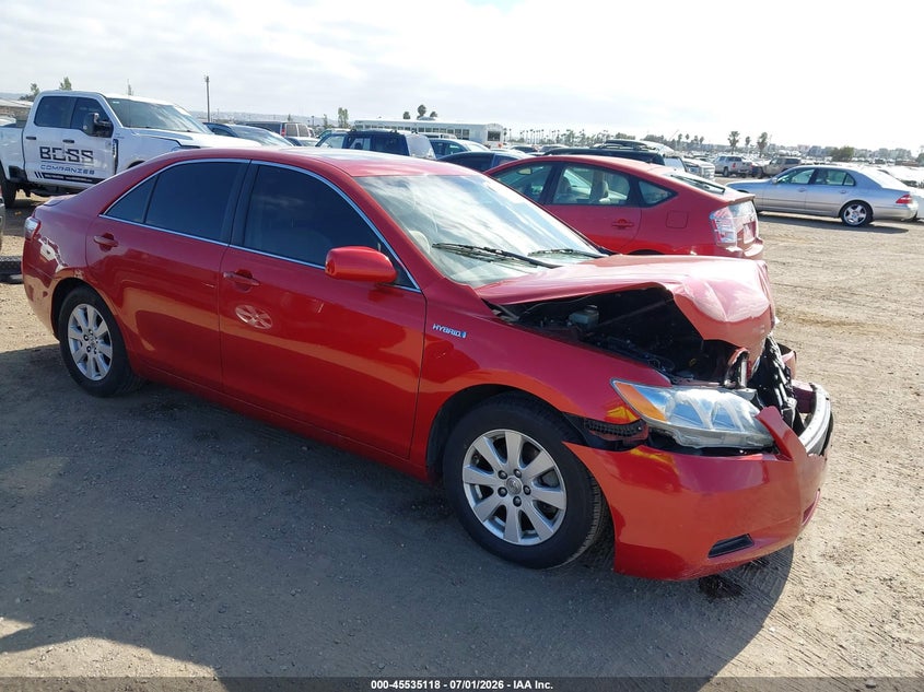 2008 Toyota Camry hybrid VIN JTNBB46K683046036 IAAI salvage auction — FRONT END, Salvage (California), sold $1,100 on 2026-07-20 (photo 1)