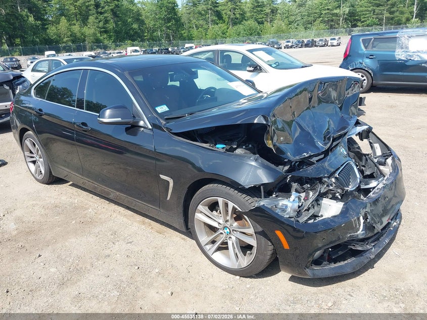 2016 BMW 4er VIN WBA4C9C59GG141006 IAAI salvage auction — FRONT END, Clear (Massachusetts), sold $775 on 2026-07-10 (photo 1)