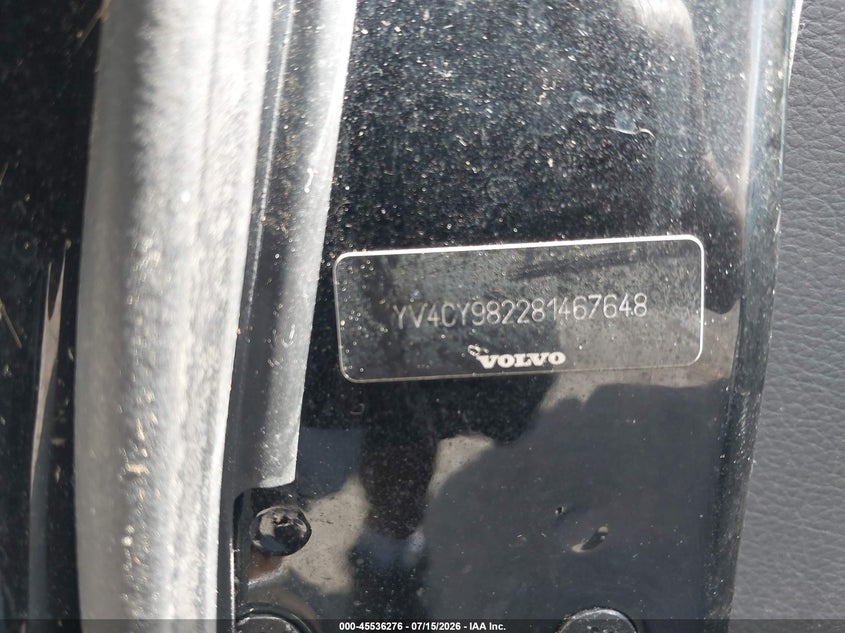 2008 Volvo Xc90 VIN YV4CY982281467648 IAAI salvage auction — NORMAL WEAR, Clear (Florida), sold $300 on 2026-08-18 (photo 9)