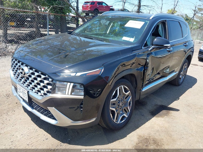 2023 Hyundai Santa fe hybrid VIN 5NMS3DA19PH014553 IAAI salvage auction — FRONT END, Clear (New York), sold $13,250 on 2026-07-13 (photo 2)