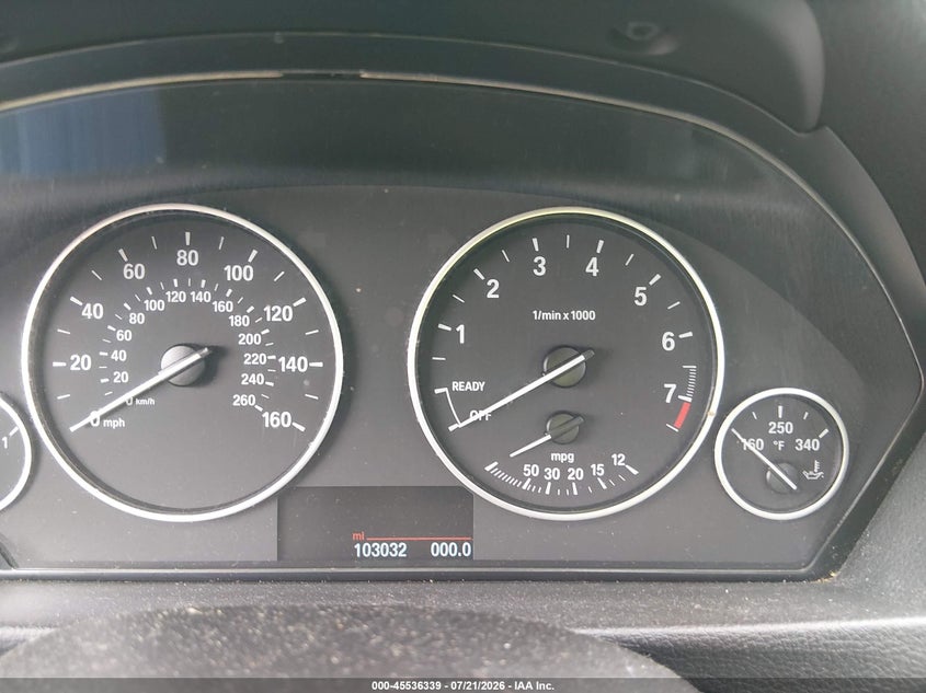 2016 BMW 3 series VIN WBA8A3C56GK551358 IAAI salvage auction — NORMAL WEAR, Clear (Delaware), sold $225 on 2026-07-30 (photo 7)