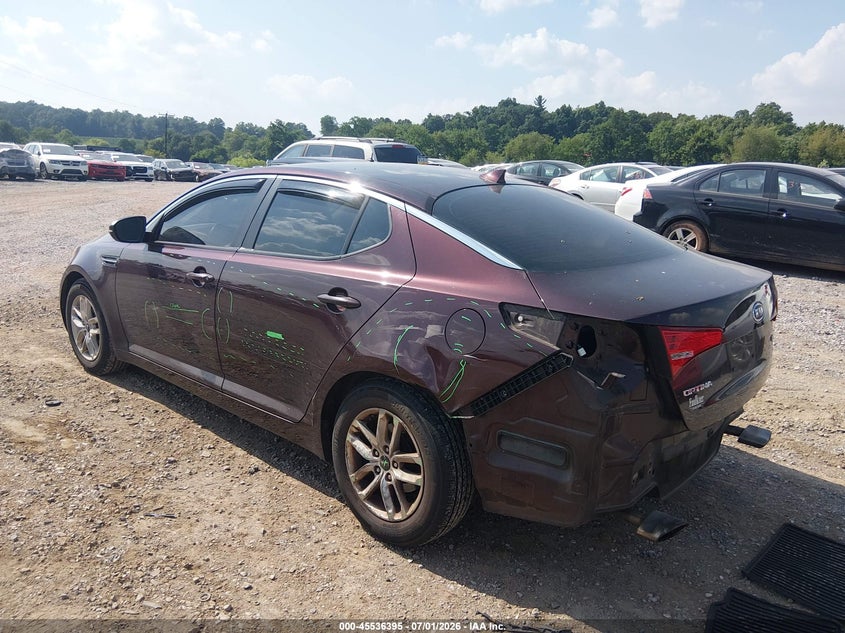 2011 Kia Optima VIN KNAGM4A74B5171620 IAAI salvage auction — LEFT REAR, Salvage (Pennsylvania), sold $700 on 2026-07-29 (photo 3)