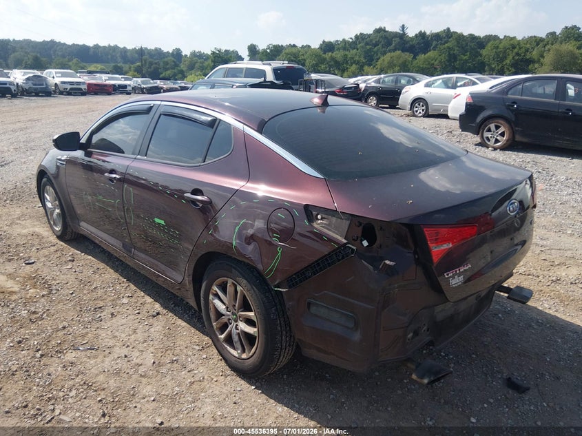 2011 Kia Optima VIN KNAGM4A74B5171620 IAAI salvage auction — LEFT REAR, Salvage (Pennsylvania), sold $700 on 2026-07-29 (photo 6)
