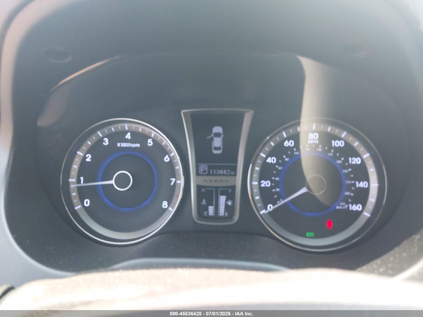 2012 Hyundai Azera VIN KMHFH4JG5CA144238 IAAI salvage auction — NORMAL WEAR, Clear (New Jersey), sold $1,400 on 2026-07-06 (photo 7)