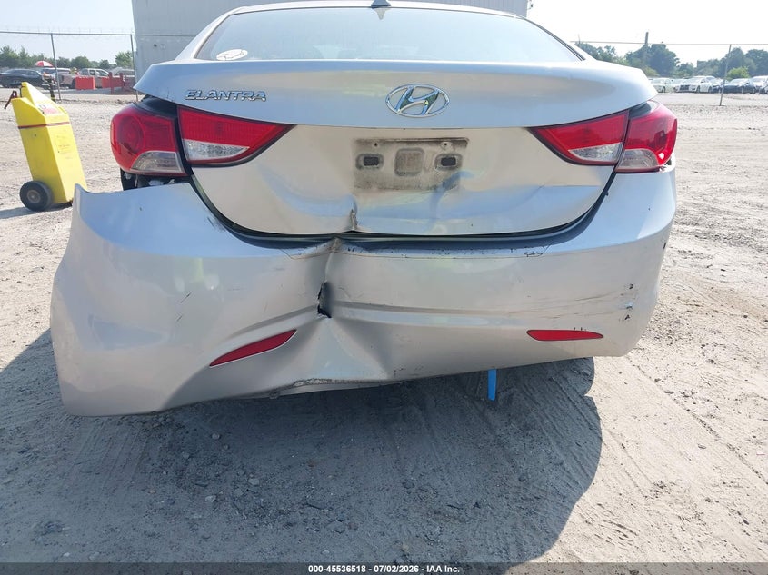 2011 Hyundai Elantra VIN KMHDH4AE4BU147795 IAAI salvage auction — REAR END, Salvage (Georgia), sold $550 on 2026-07-23 (photo 6)